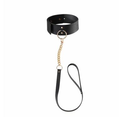 Obroża i smycz - Bijoux Indiscrets Maze Wide Choker Black